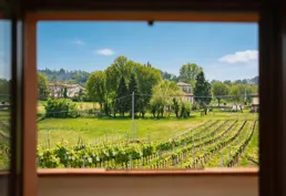 Vista dalle camere di Cascina Roveri