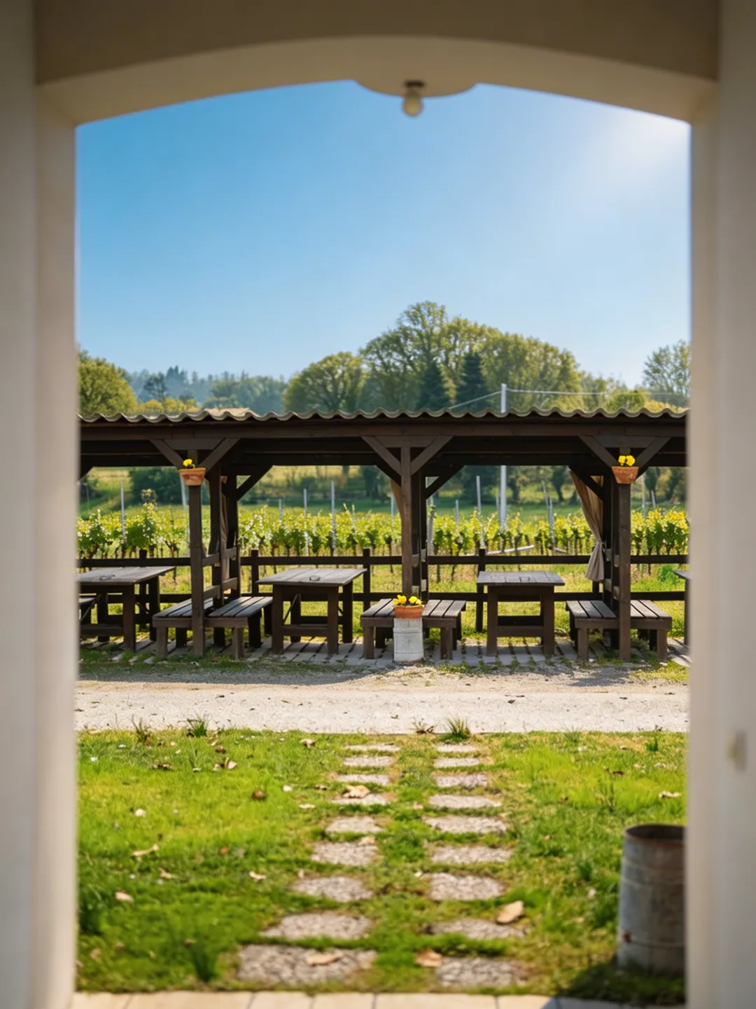La cascina e la campagna circostante 